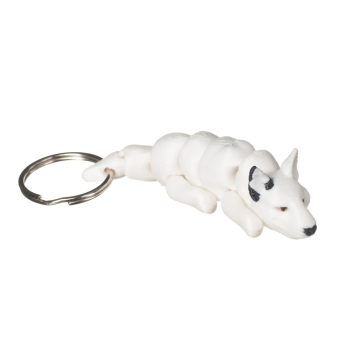 Bulterier łatka na uchu - brelok do kluczy